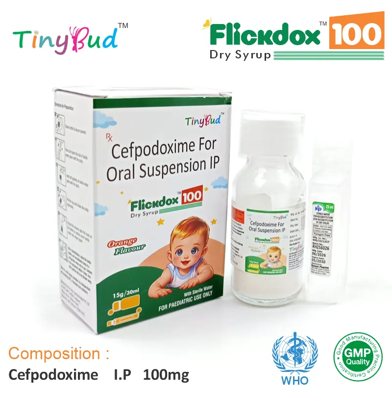 Cefpodoxime Proxetil 100mg/5ml Dry Syrup at the best price in PCD Pharma Franchise for Bacterial Infection Treatment